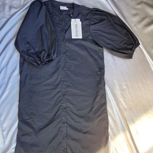 Kaffe‎ puff sleeve black shirt dress